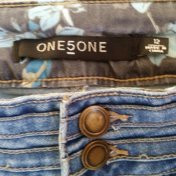 One 5 One Five Pocket Denim Ankle Cropped Jeans 12 Blue - Picture 3 of 16